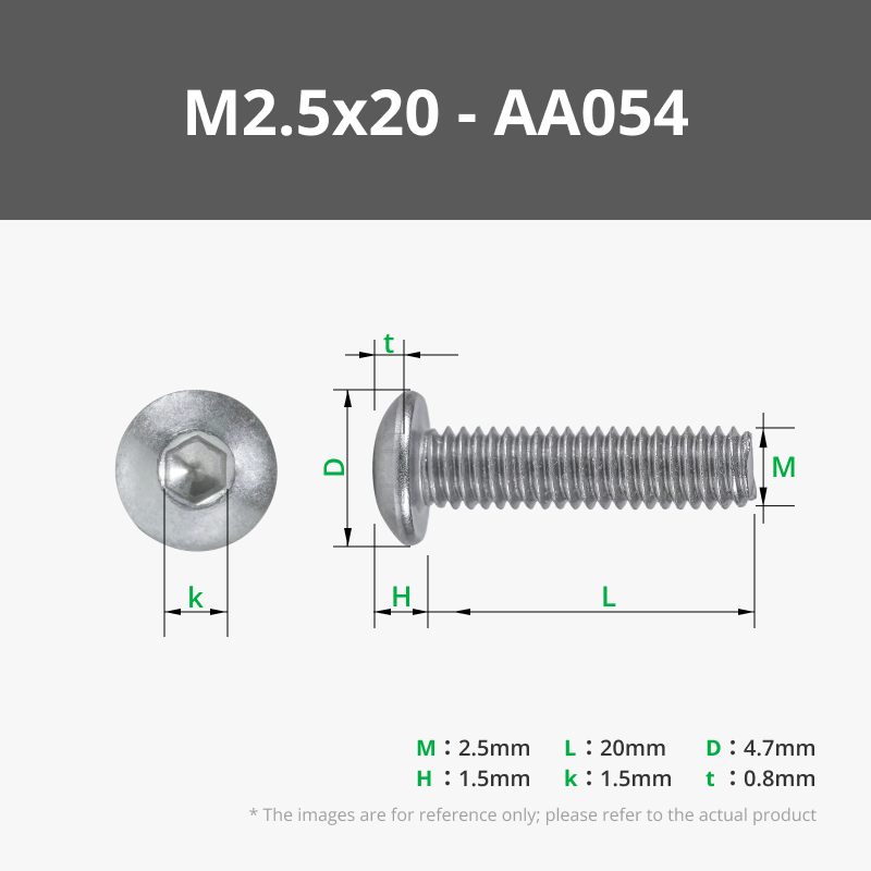 M2.5 Button Head Cap Machine Screws (BHCS) | Bambu Lab AU Store