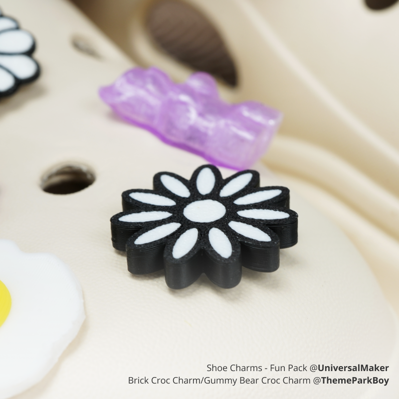 Jibbitz Backs Clear & Black Button Accessories - DIY Shoe Charm - Foto 5