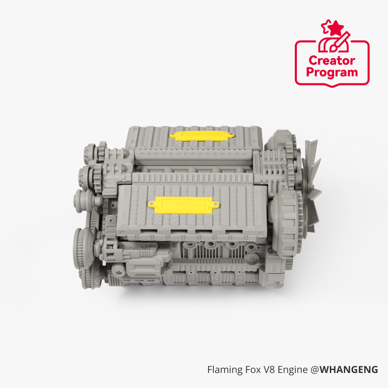 Flaming Fox V8 Engine | Bambu Lab Asia Store