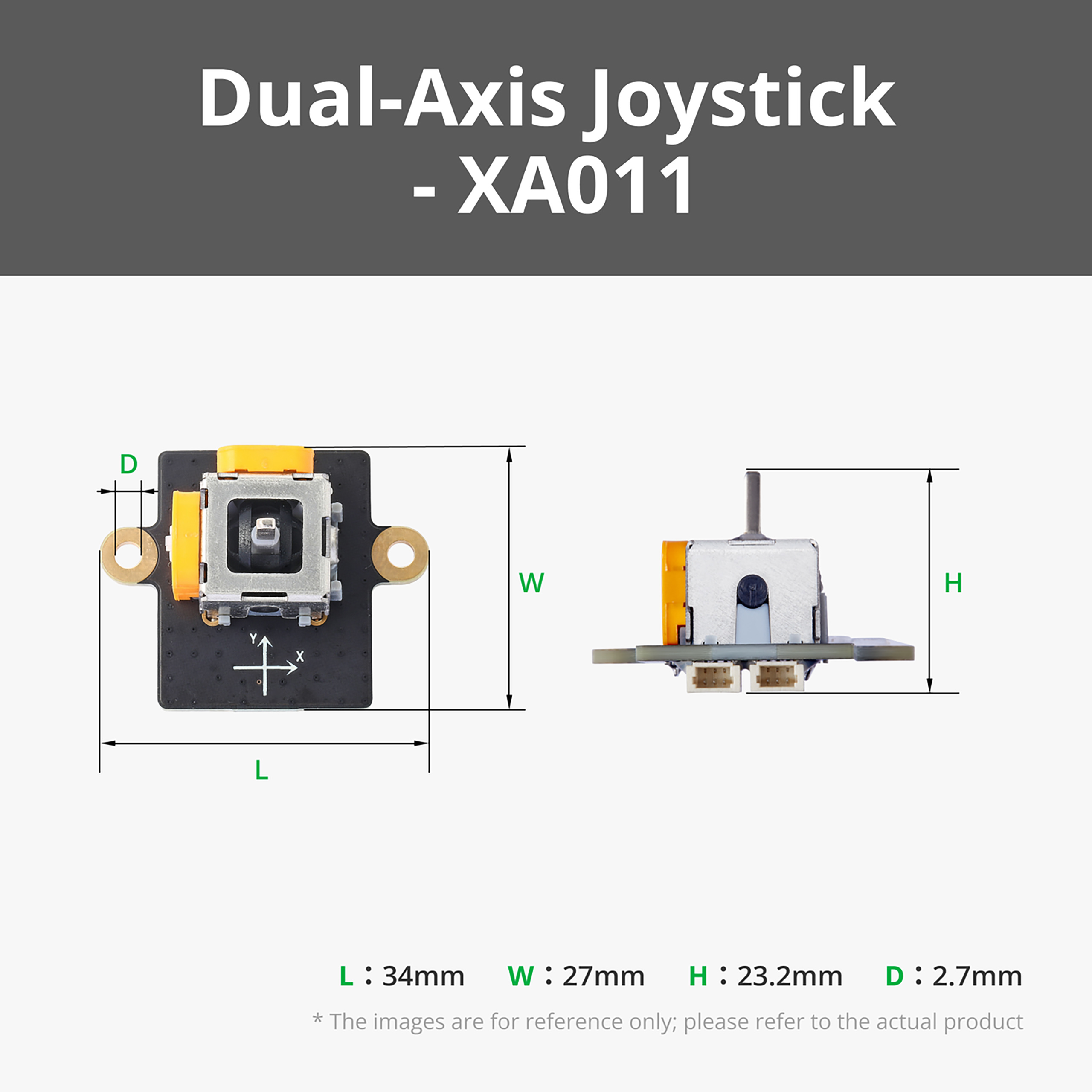 Dual-Axis Joystick Module with 3Pin SH1.0 Connectors (1PCS