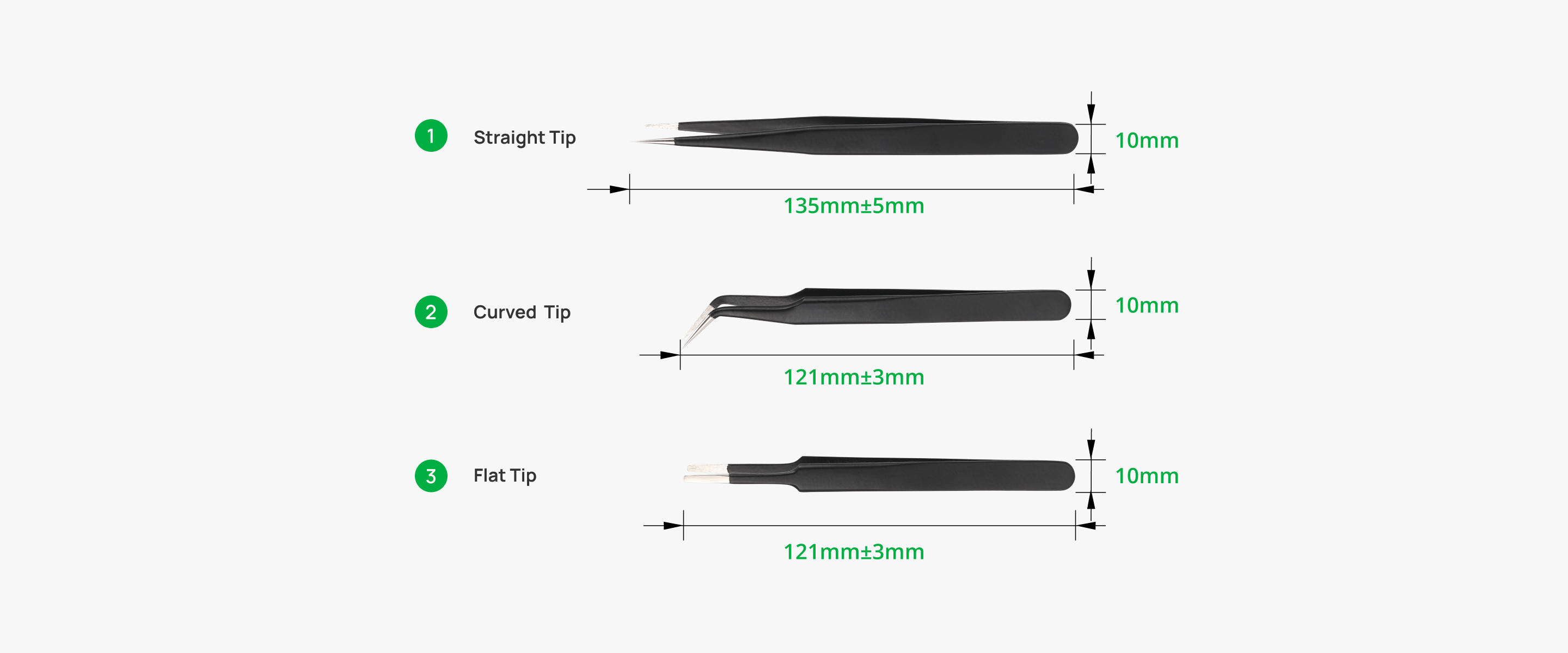 Maker's Supply ESD Stainless Steel Tweezers Set | Bambu Lab CA Store
