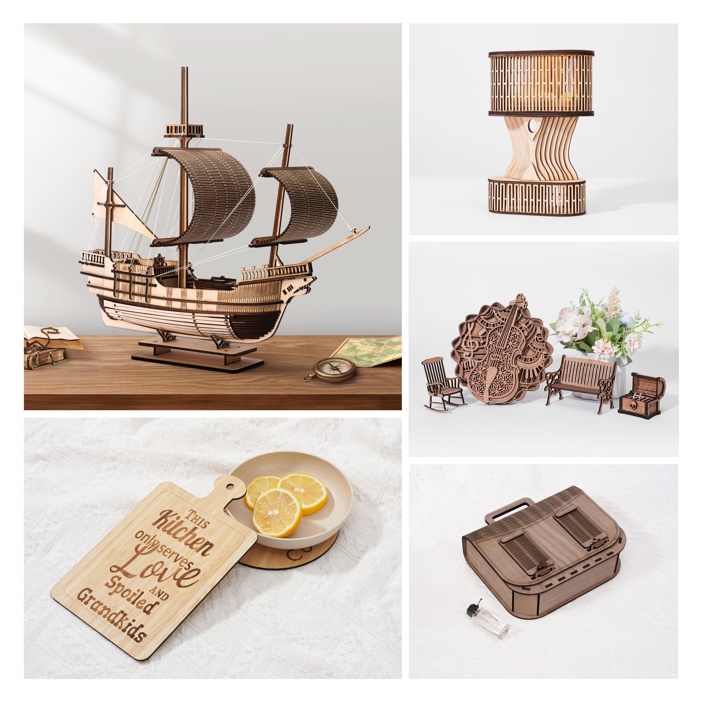 3mm Laser Plywood & Bamboo Trial Kit (30pcs) | Bambu Lab Asia Store