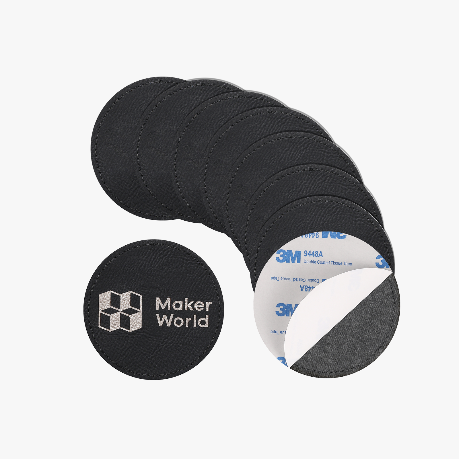 Round PU Leather Patch Sticker