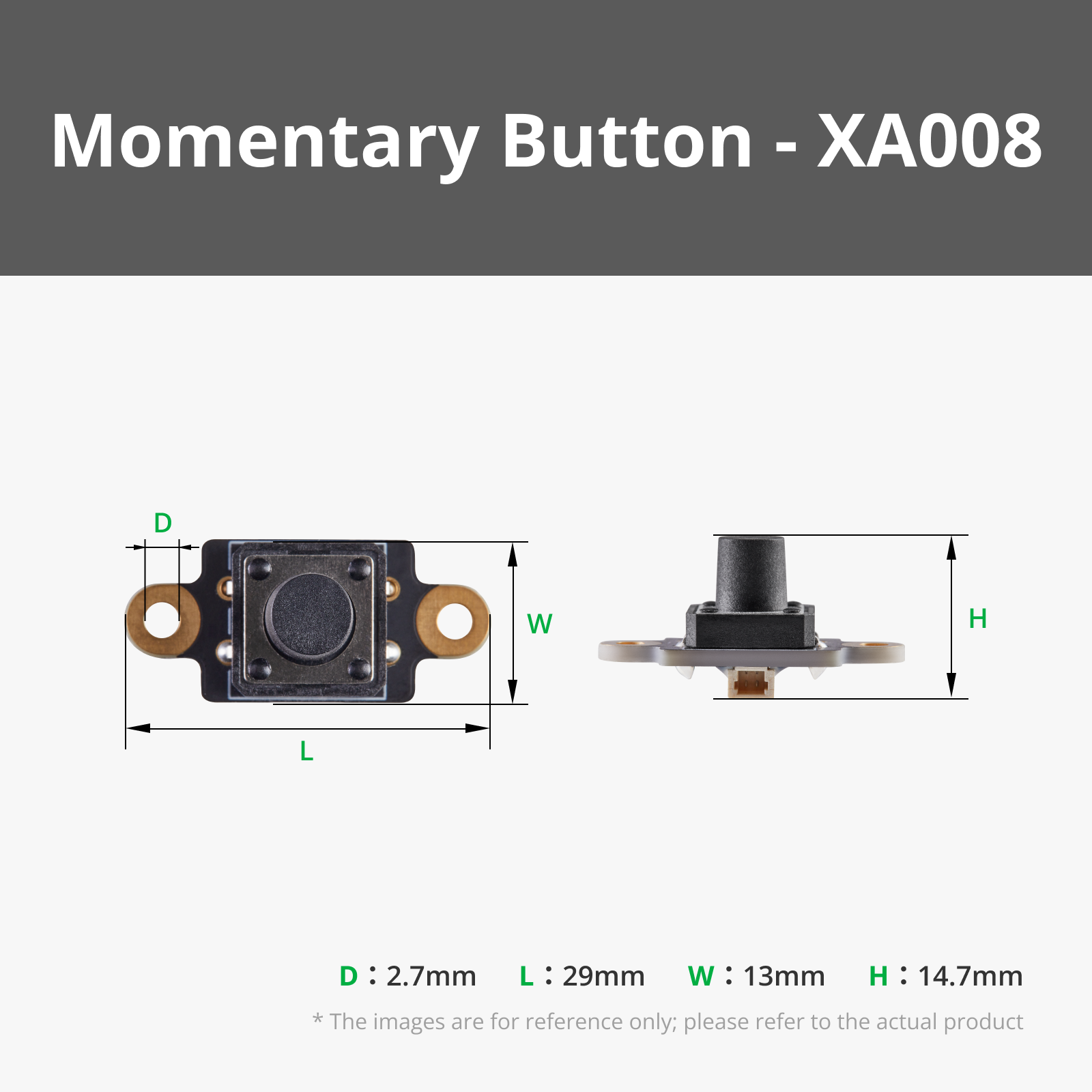 Momentary Button Module with 2Pin SH1.0 Connector (1PCS) | Bambu