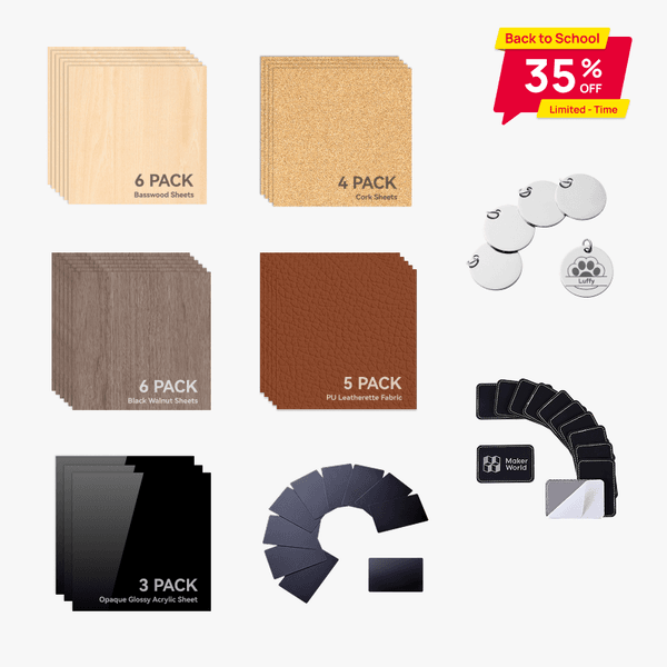 Laser Material Kit – Starter Pack (49 pcs)