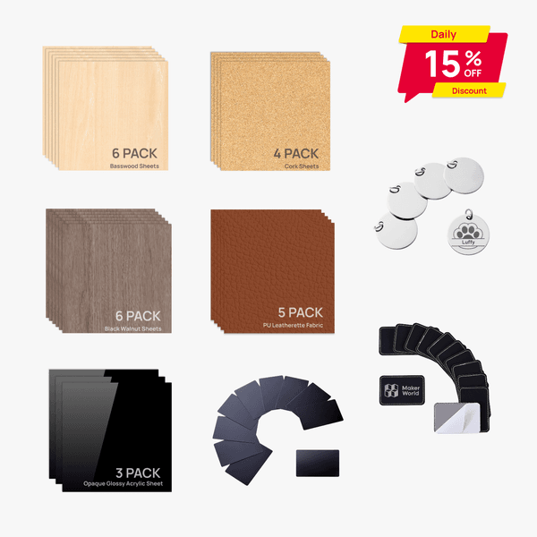 Laser Material Kit – Starter Pack（49 pcs） | Bambu Lab CA Store
