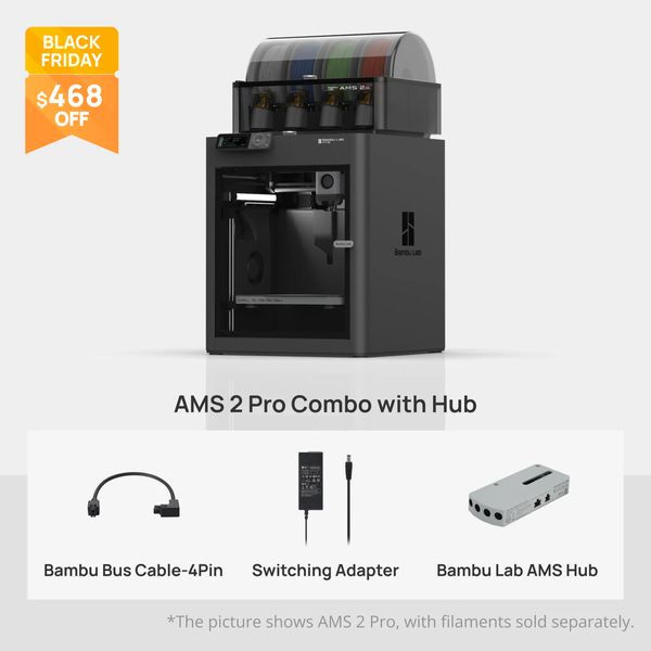 Bambu Lab P1S 3Dプリンター AMS 2 PRO 付き Bambu Lab P1S | 3D Printer with Enclosure and Filter | Bambu Lab
