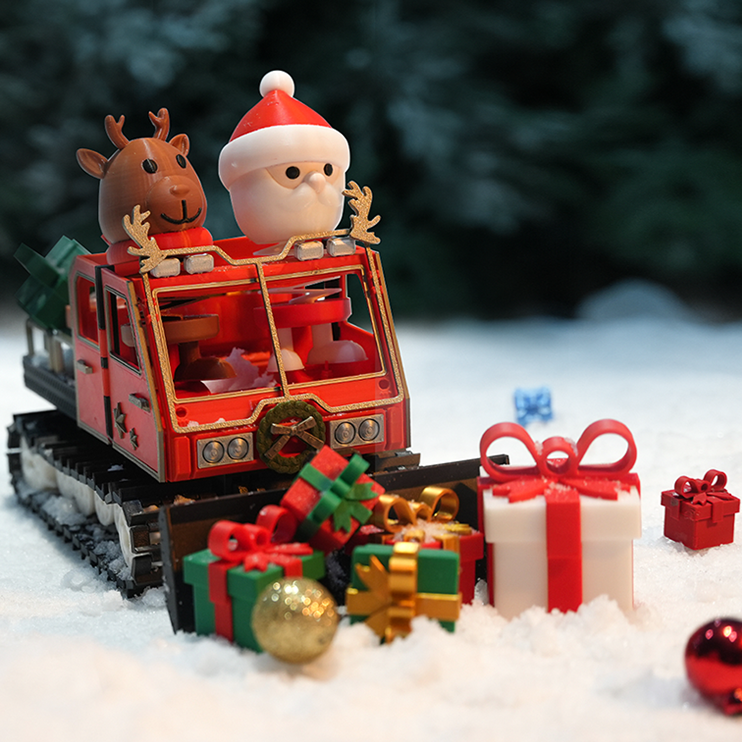 Christmas Santa's Snowcat - CyberBrick RC | Bambu Lab CA Store