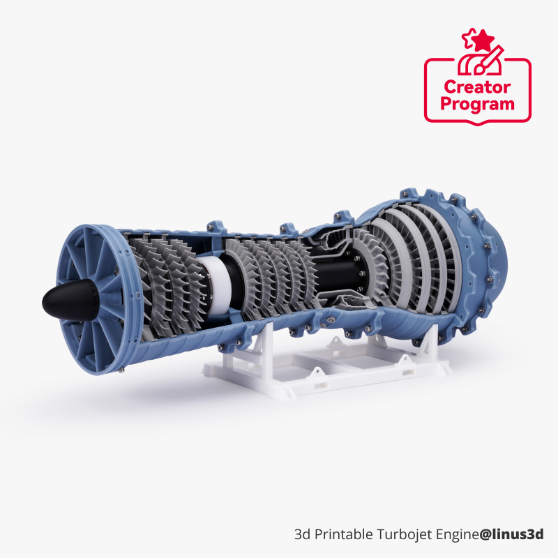 Jet Engine Model Components Kit 006 | Bambu Lab CA Store