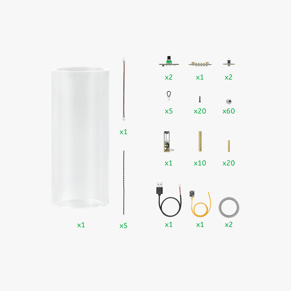 360˚ Rotating Marble Run - Enclosed with Lights