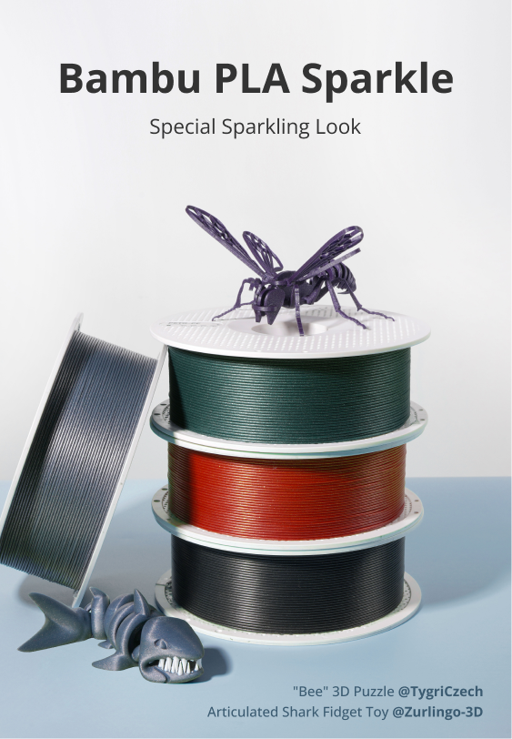 Bambu Lab PLA スパークル 3色セット　新品未開封 PLA Sparkle | Bambu Lab US Store