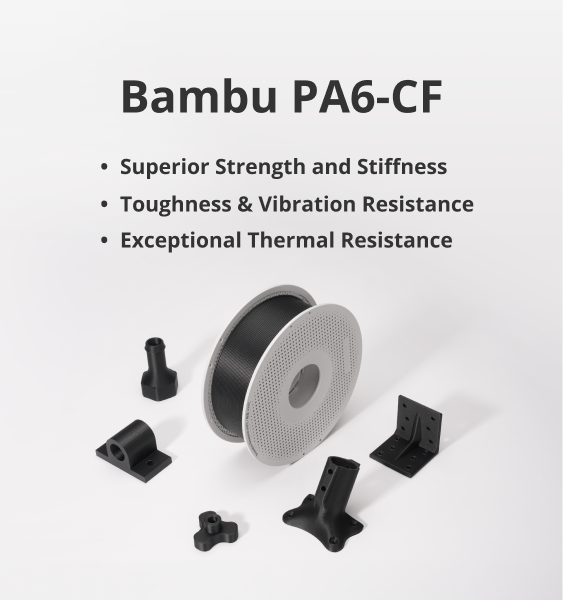 Bambu Lab PA6-CF ベーシック フィラメント｜簡単に高品質3Dプリント