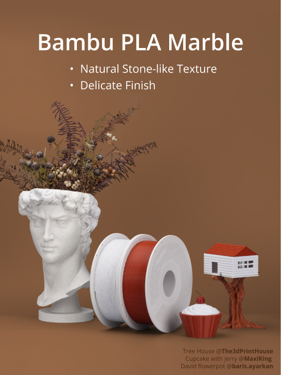 Bambu Lab PLA マーブル フィラメント｜簡単に高品質3Dプリント