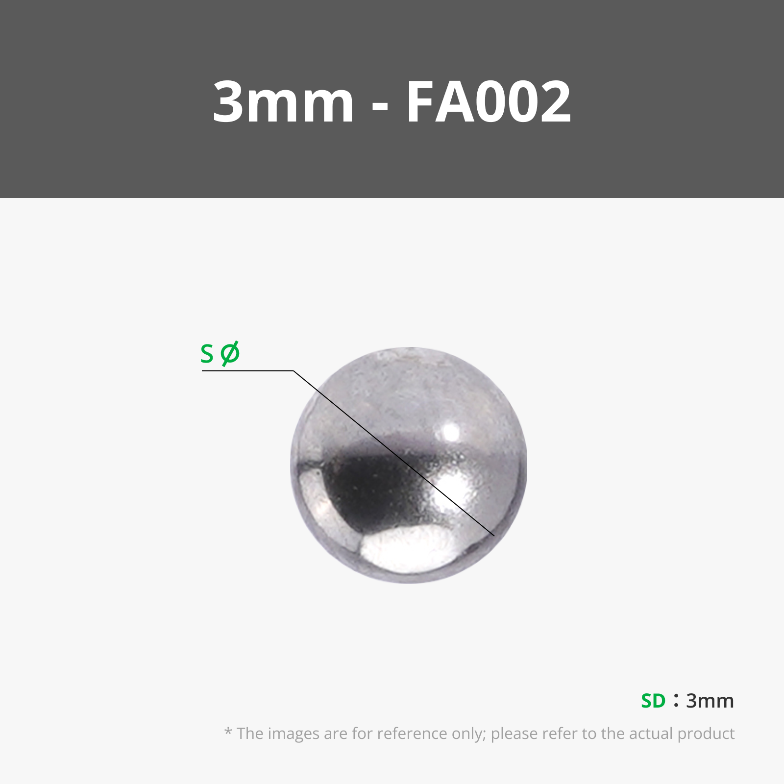 3mm Stainless Steel Balls (10PCS) - FA002