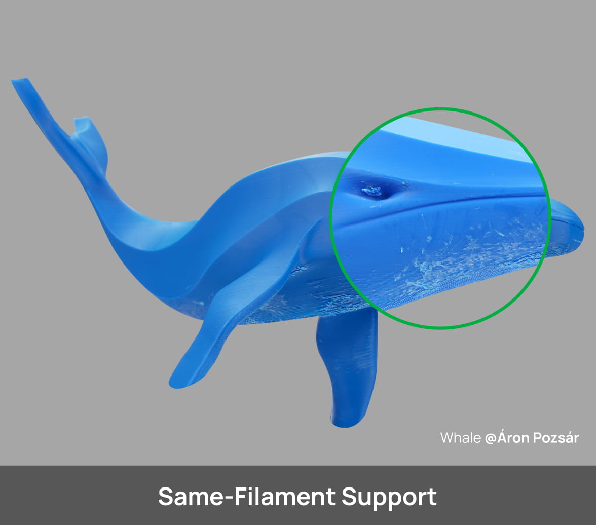 Support for PLA interface material usage
