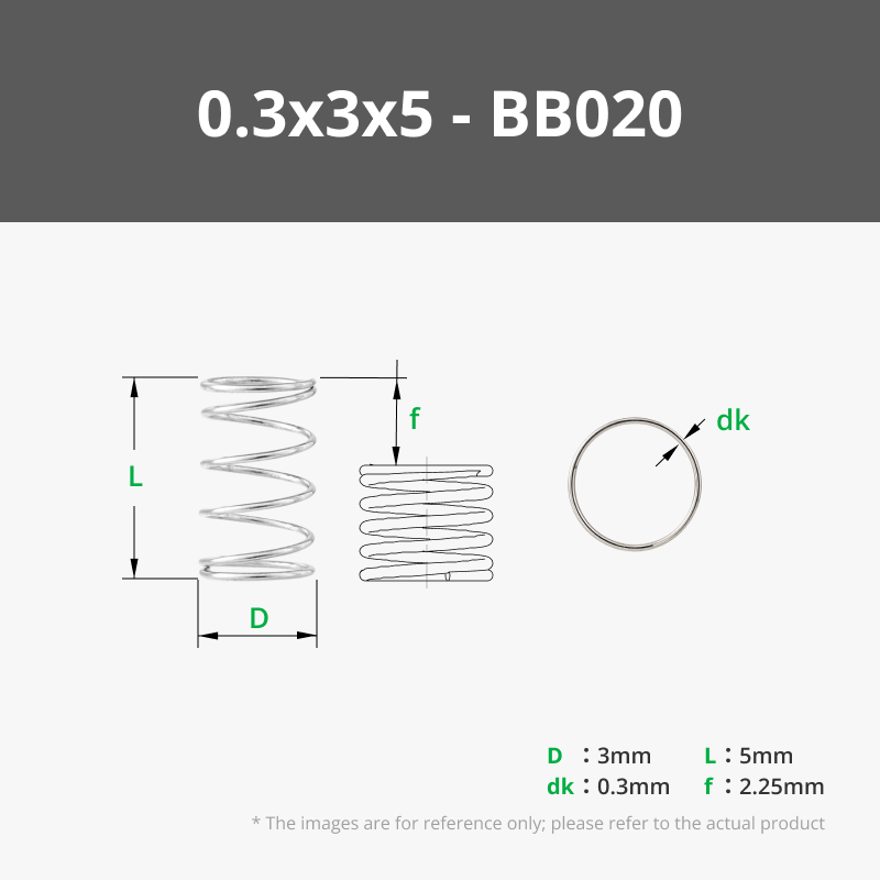 0.3x3x5 mm (20PCS) - BB020