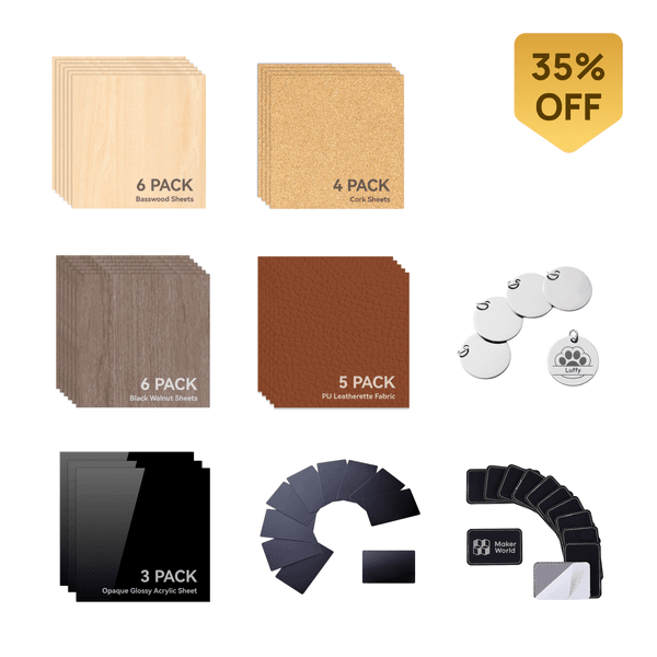 Laser Material Kit – Starter Pack（49 pcs） | Bambu Lab US Store