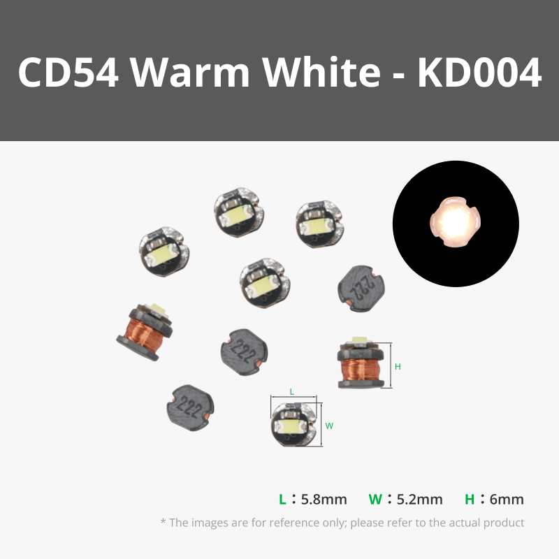 LED Light / Wireless Inductive Coil LED Lights - CD54 / LED Lights - CD54 Warm White (10PCS) - KD004