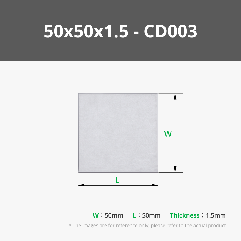 50x50x1.5 mm Square (5PCS) - CD003