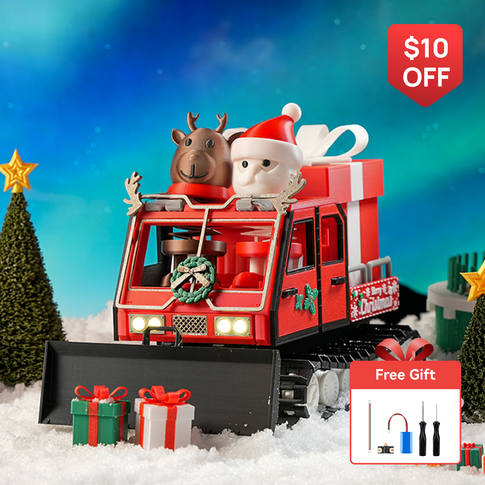 Christmas Santa's Snowcat - CyberBrick RC | Bambu Lab US Store
