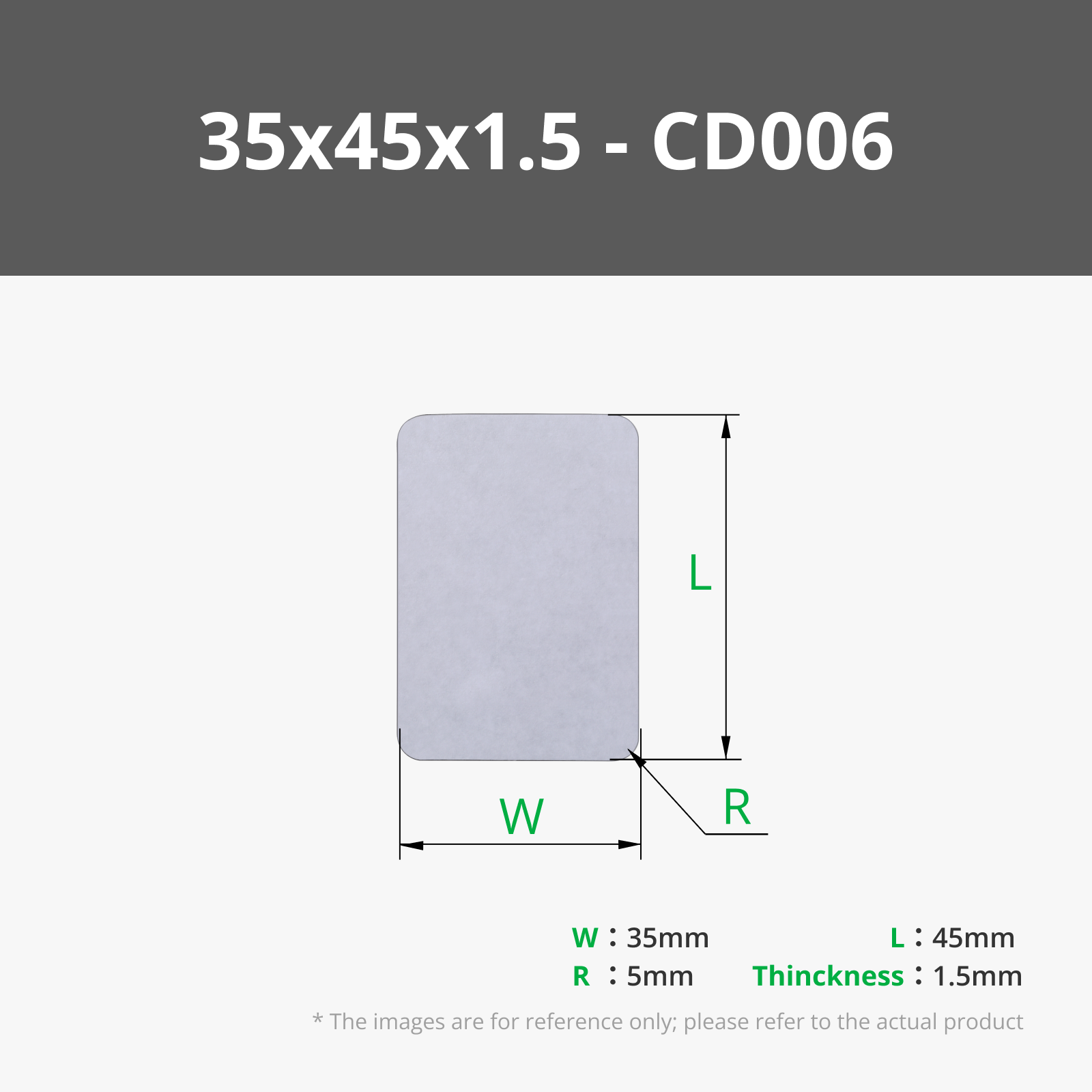 35x45x1.5 (5PCS) - CD006