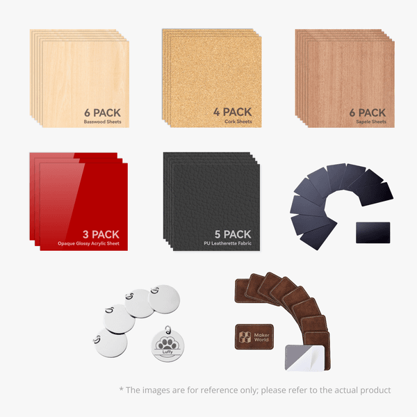 Laser Material Kit – Starter Pack（49 pcs） | Bambu Lab US Store