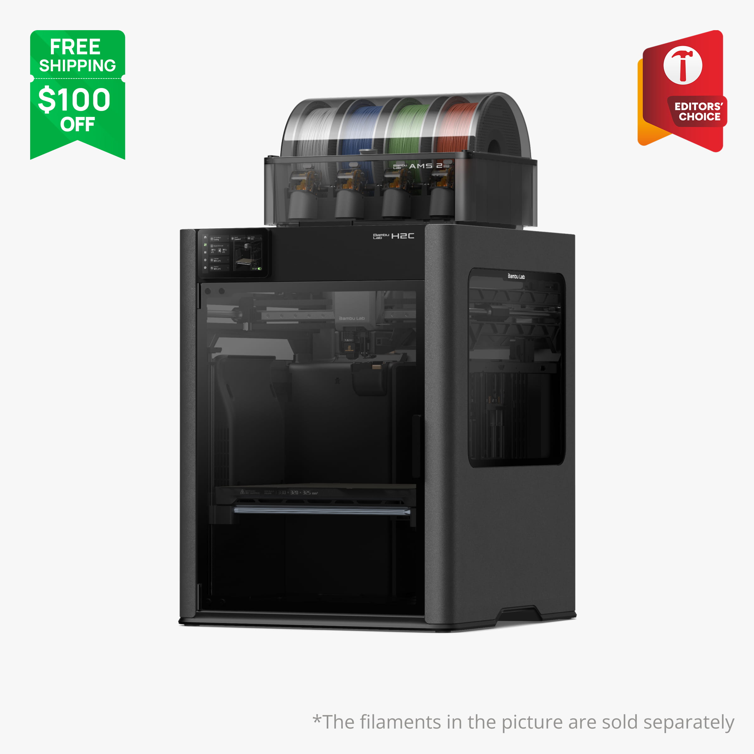 Buy Bambu Lab H2C: Vortek Multi-Material 3D Printer | Bambu Lab US