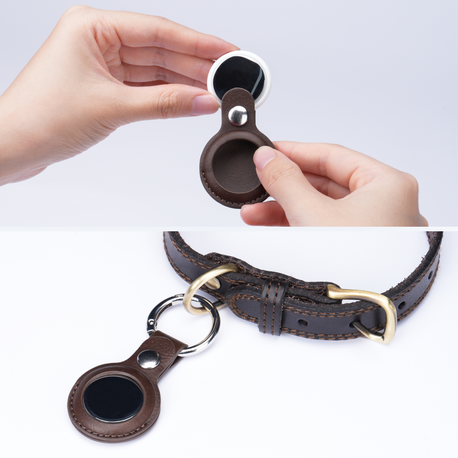 Keychain Aac PU Leather Keychain for Airtags Holder | Bambu Lab US Store
