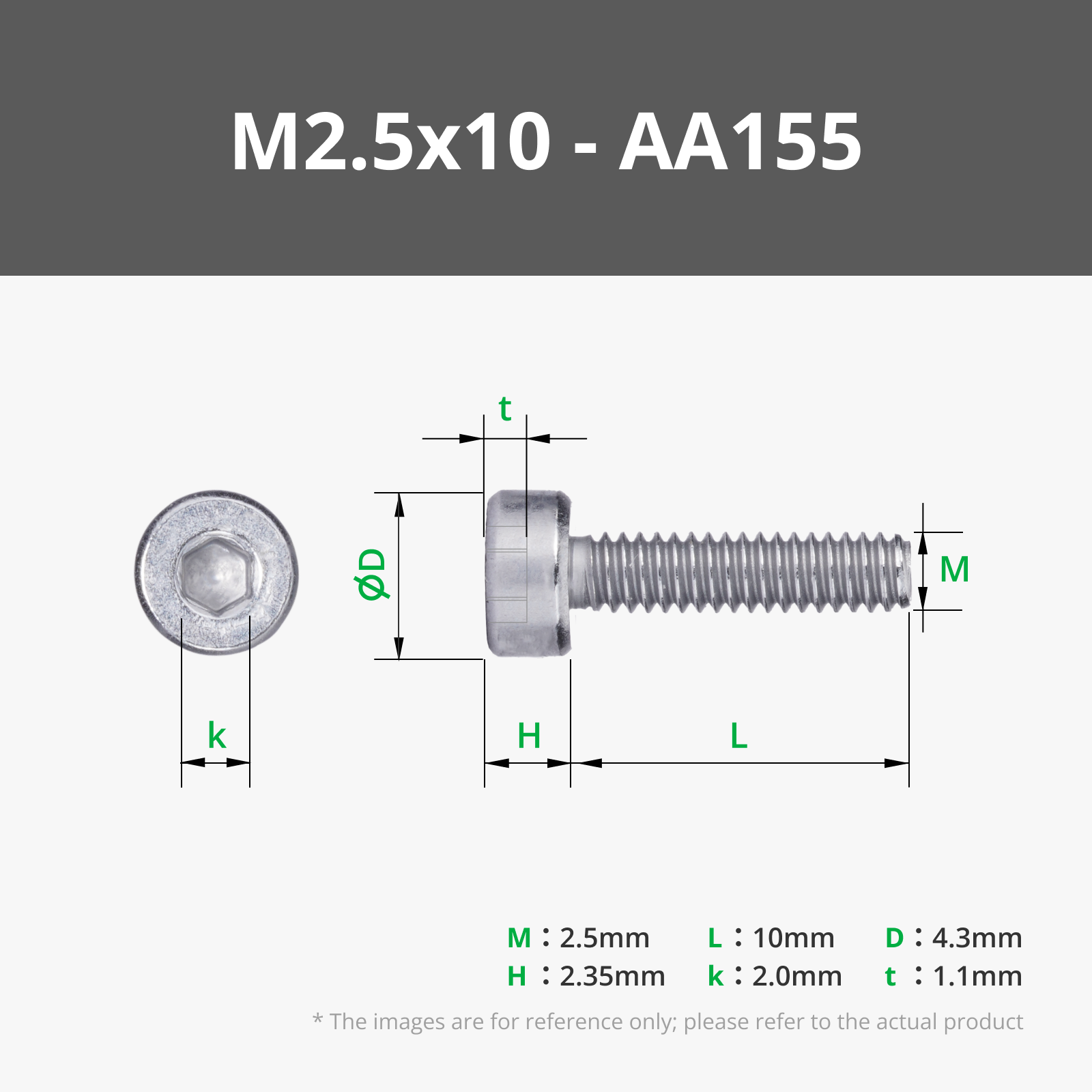 M2.5 Socket Head Cap Machine Screws (SHCS) | Bambu Lab US Store