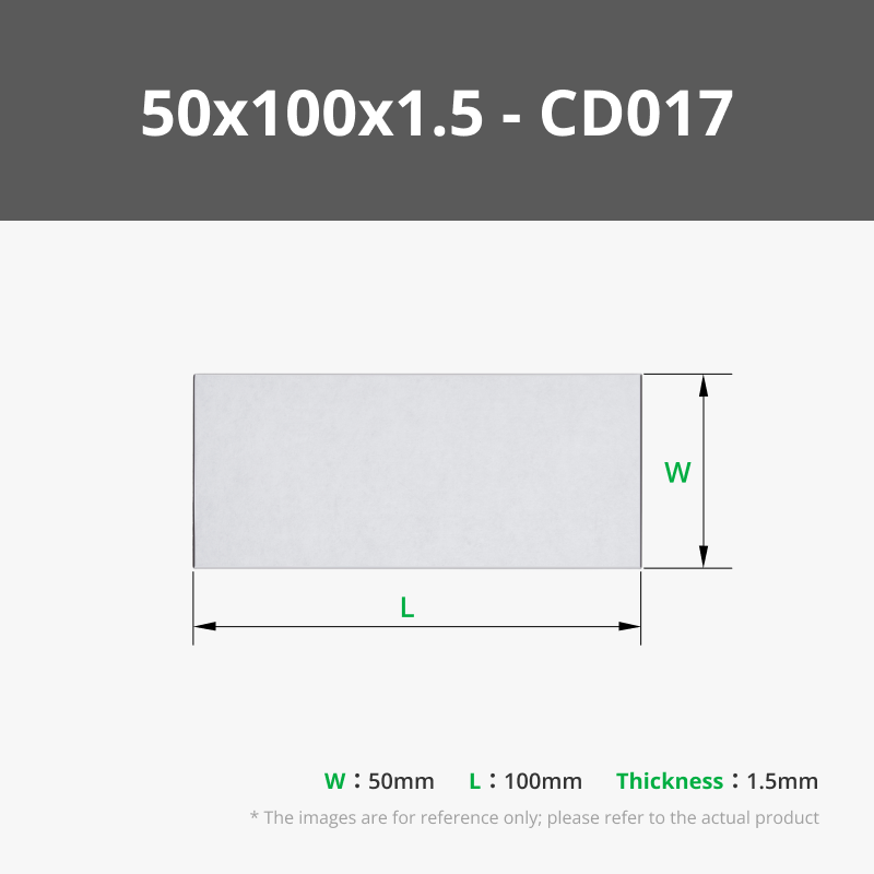50x100x1.5 mm Rectangular (2PCS) - CD017