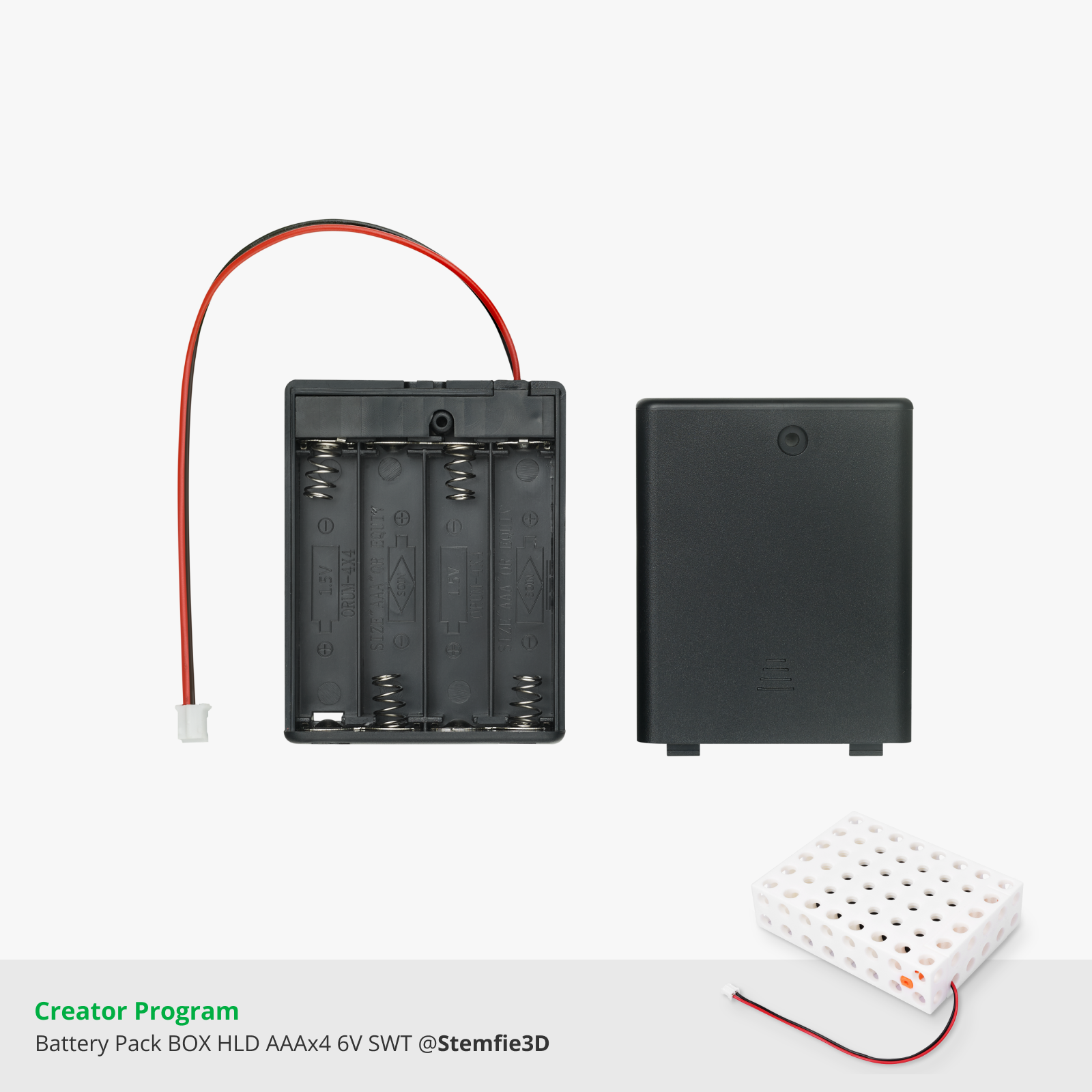 Battery Pack BOX HLD AAAx4 6V SWT - DY001