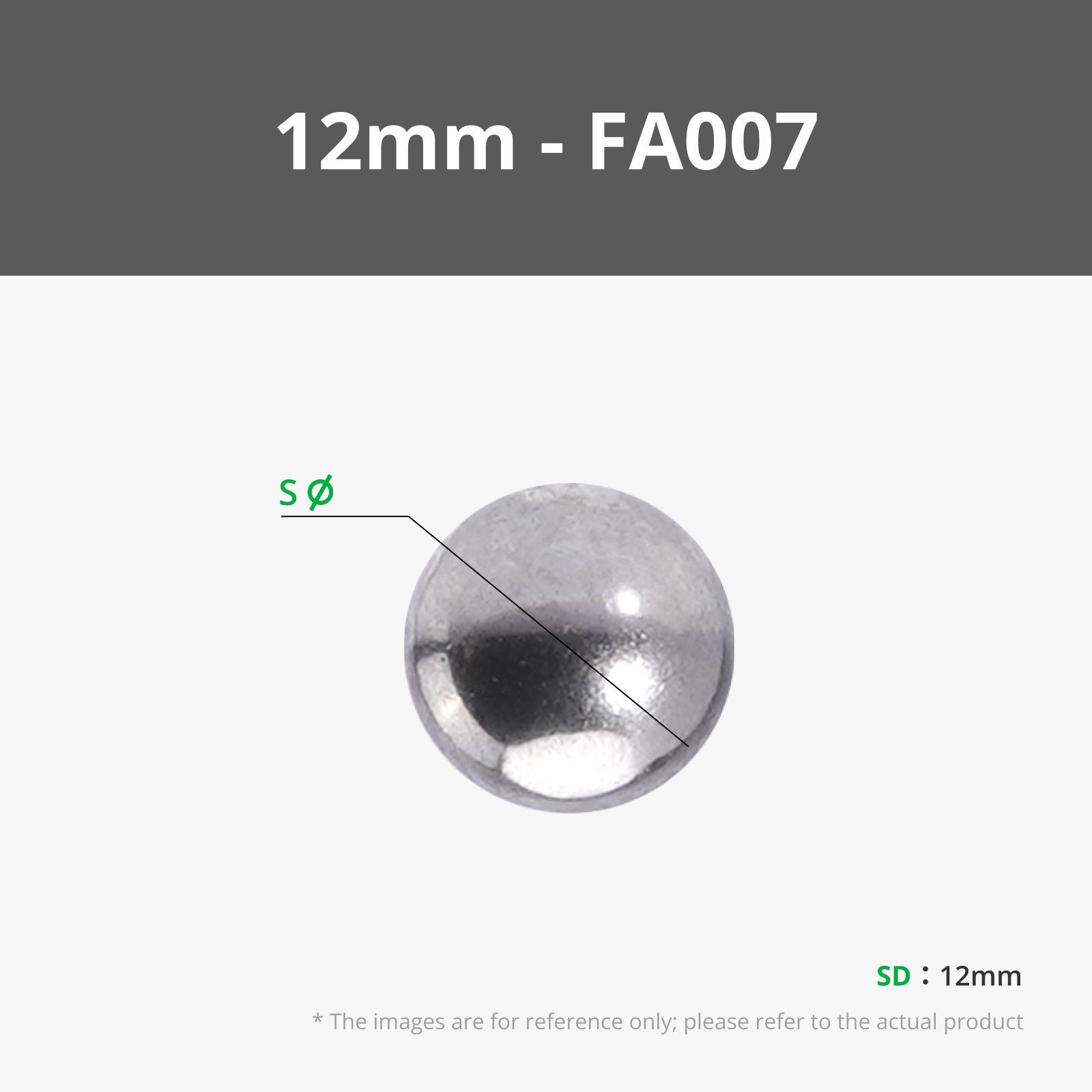 12mm Stainless Steel Balls (10PCS) - FA007