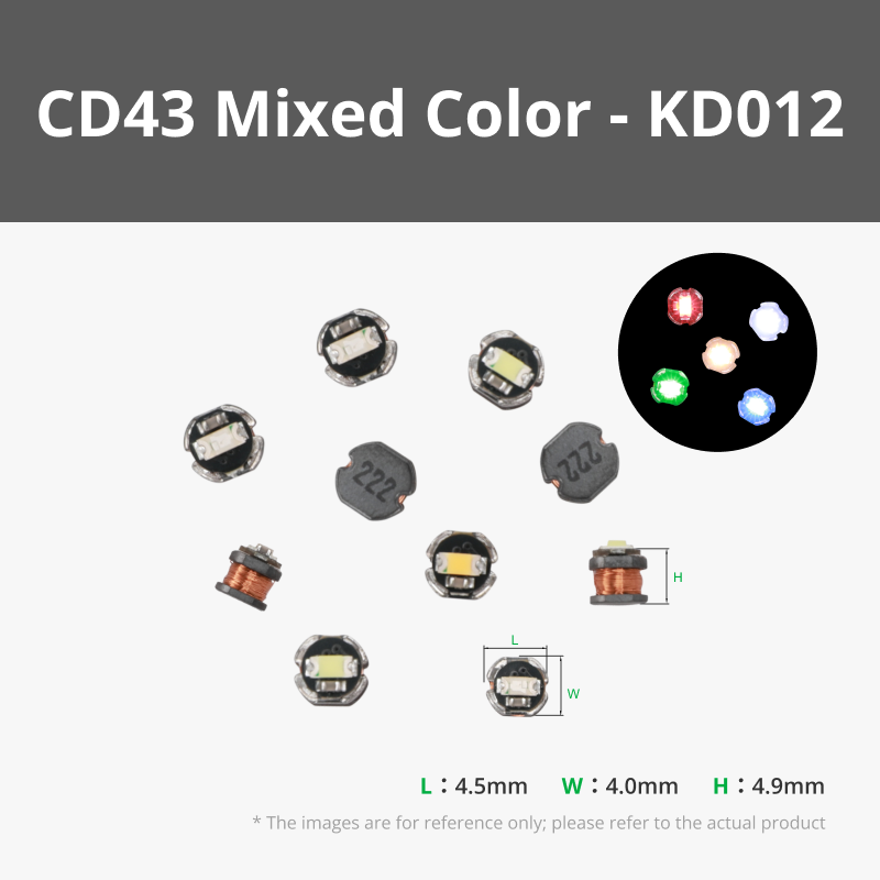 LED Light / Wireless Inductive Coil LED Lights - CD43 / LED Lights - CD43 Mixed Color (10PCS) - KD012