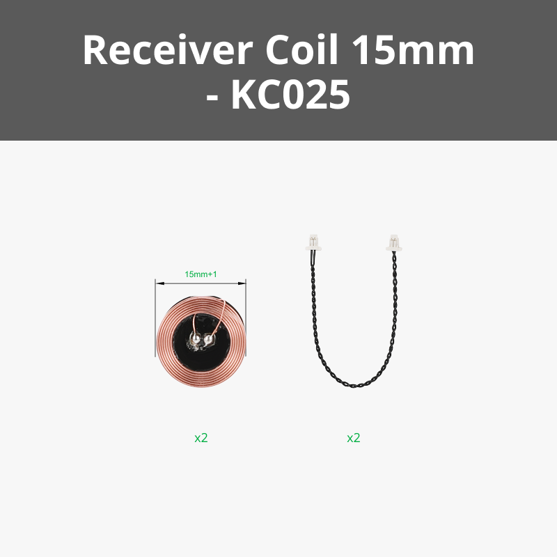 Wireless Inductive Receiver Coil / Wireless Inductive Receiver Coil / Wireless Inductive Receiver Coil - 15mm (2PCS) - KC025
