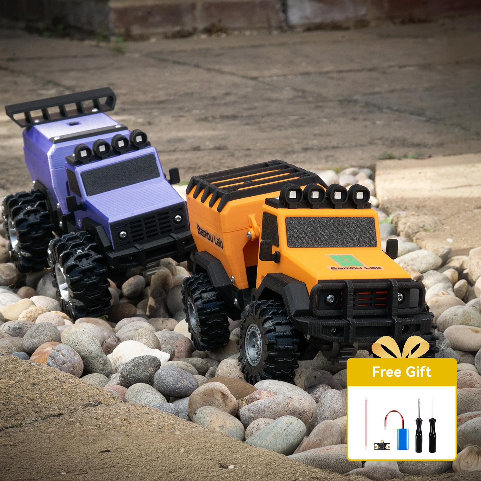 Garden Races - CyberBrick 4×4 RC Truck | Bambu Lab US Store
