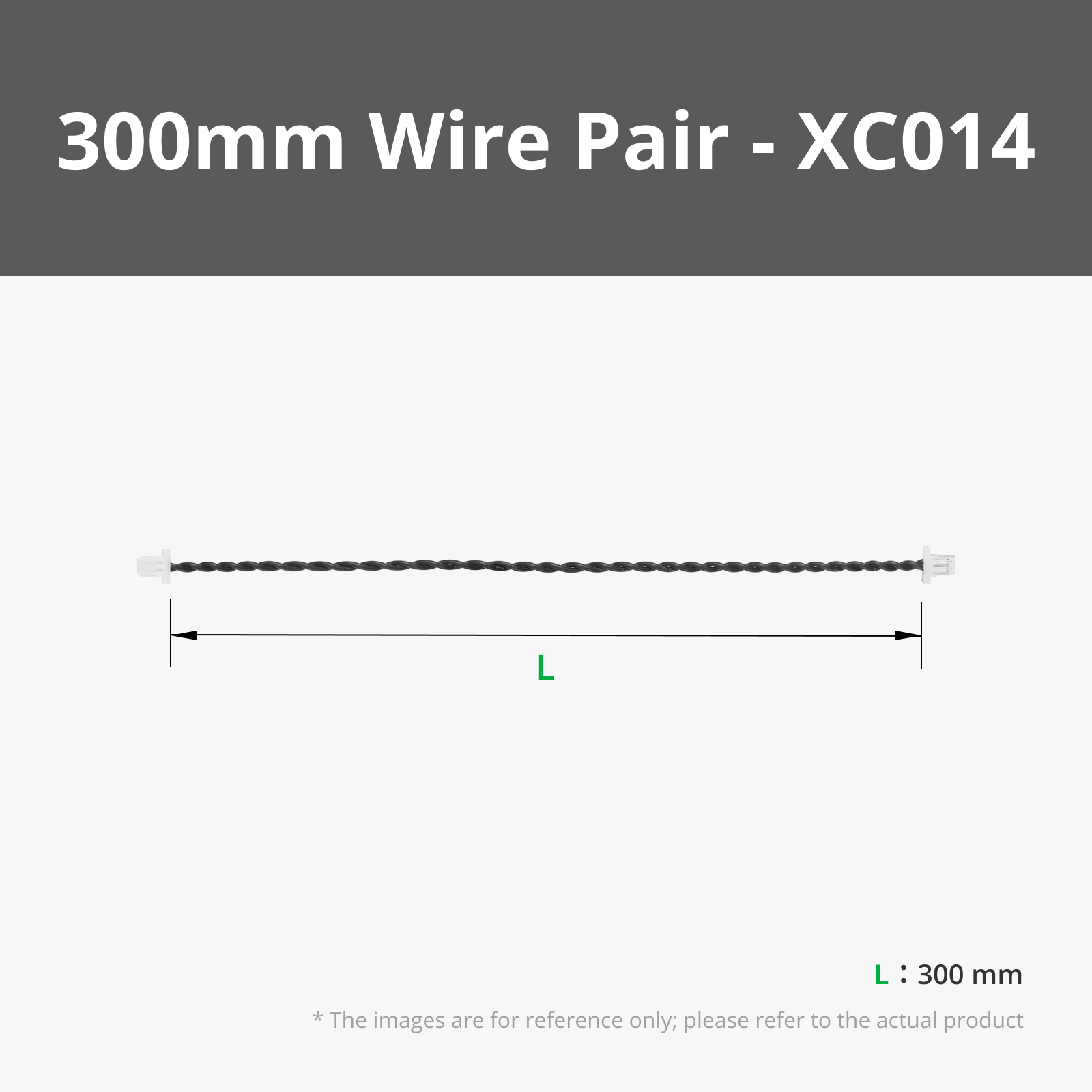 300mm Wire Pair with SH1.0(2PCS) - XC014