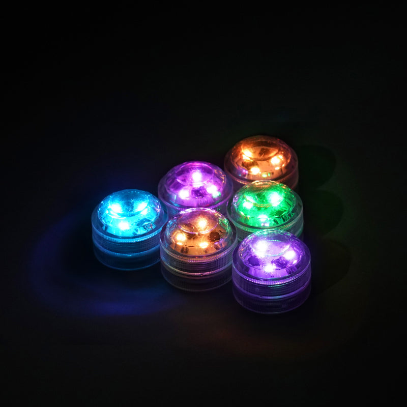 Mini Waterproof RGB LED Tea Lights with Remote Control (6pcs) | Bambu ...