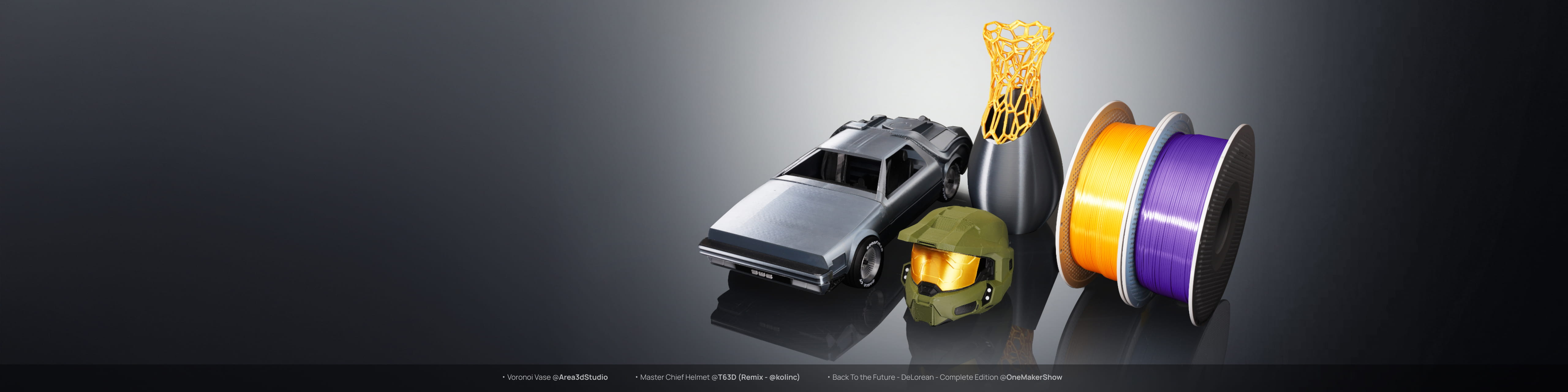 PLA Silk Plus glossy printed models